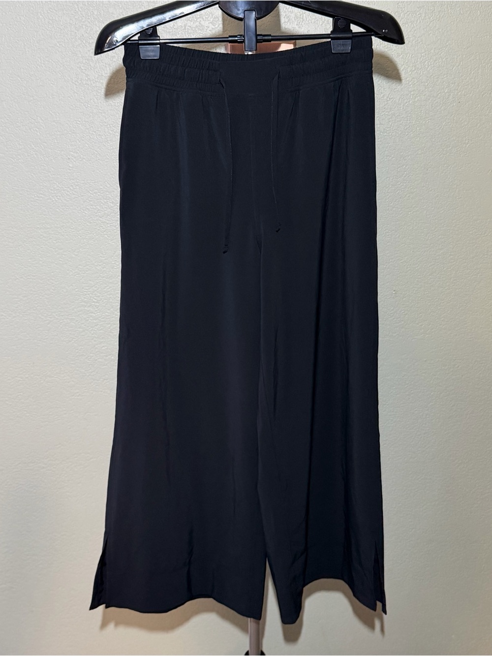 CRZ YOGA Black Wide-Leg Pull-On Wide Leg Pants